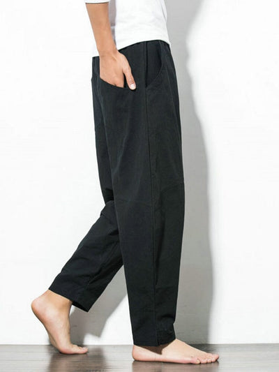 loose large size cotton linen style casual pants Pants coofandystore 