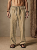 Casual Cotton Linen Style Pants Pants coofandystore Khaki S 