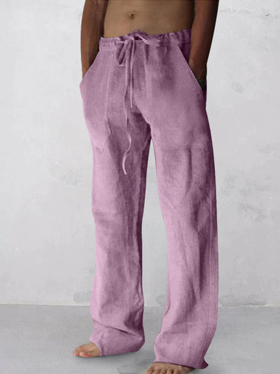 wide-legged linen style comfortable pants Pants coofandystore Purple S 