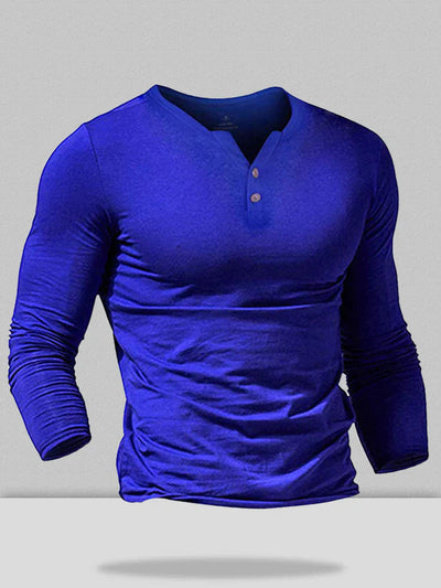 Fit V-Neck Button Top Shirts & Polos coofandystore Blue S 