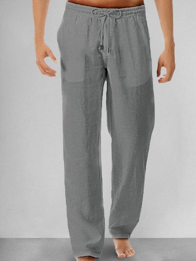 Casual Cotton Linen Pants Pants coofandystore Deep Grey S 