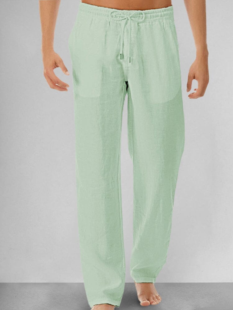 Casual Cotton Linen Pants Pants coofandystore Green S 