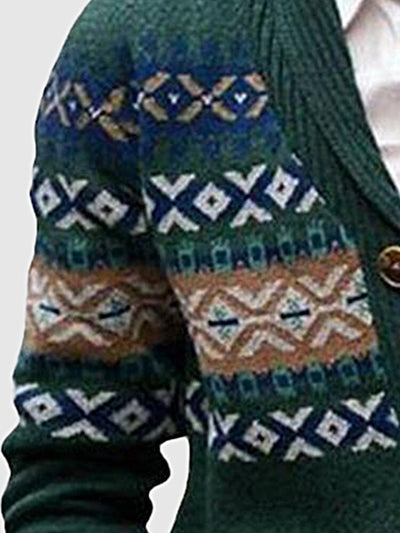Knitted cardigan long-sleeved jacquard sweater Fashion Hoodies & Sweatshirts coofandystore 