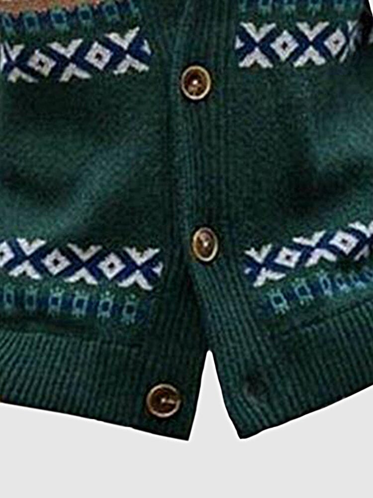Knitted cardigan long-sleeved jacquard sweater Fashion Hoodies & Sweatshirts coofandystore 