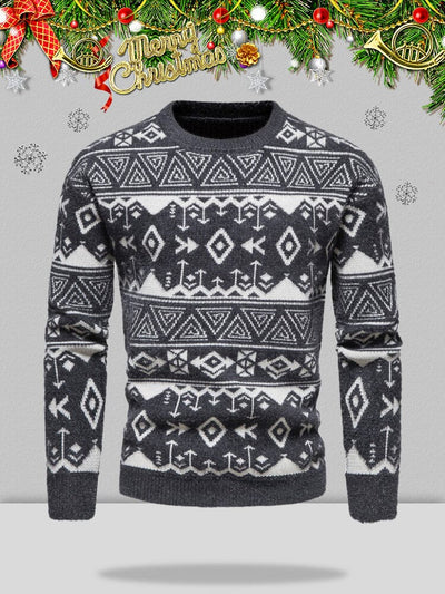 Christmas Long Sleeve Knitted Basic Sweater Sweaters coofandystore Dark Grey M 