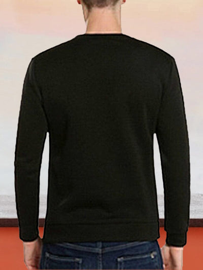 round neck long sleeve sweatshirt with zipper Sweaters coofandystore 