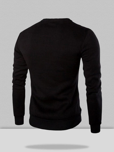 round neck long sleeve sweatshirt with zipper Sweaters coofandystore 