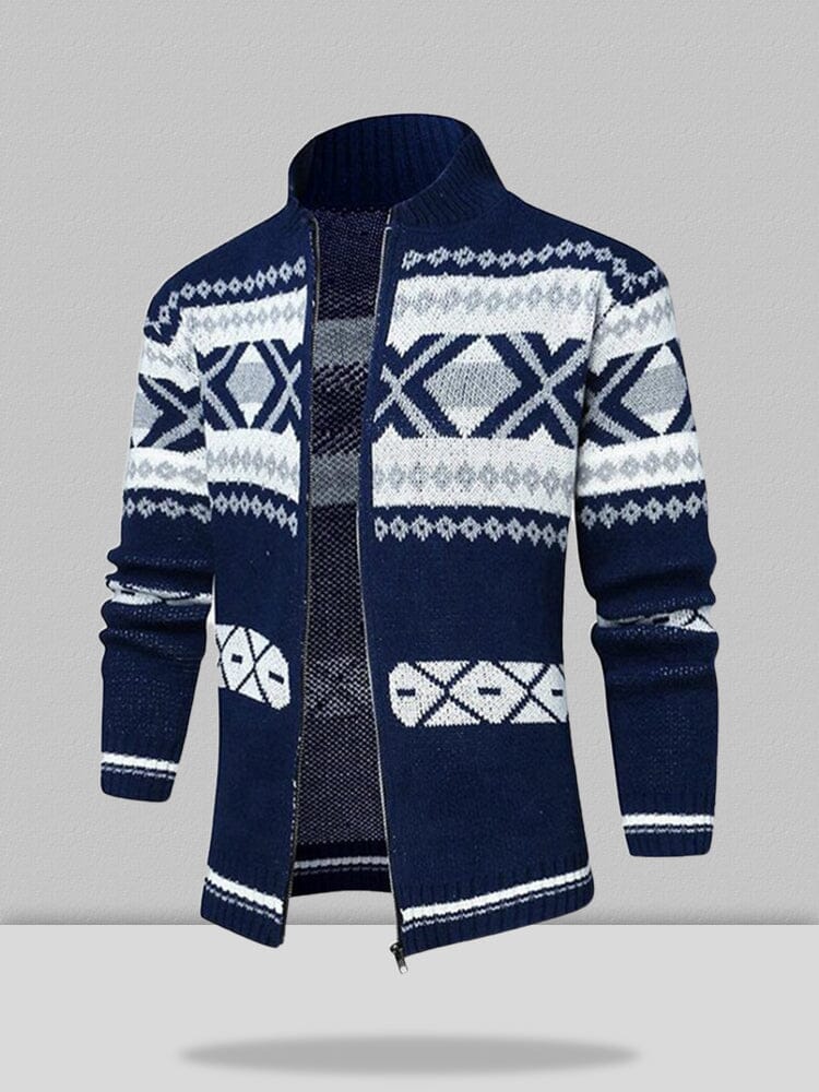 Jacquard Long Sleeve Sweater Coat Fashion Hoodies & Sweatshirts coofandystore 