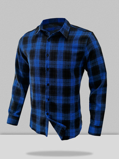 Coofandy cotton style plaid pattern long-sleeved shirt Shirts & Polos coofandystore 