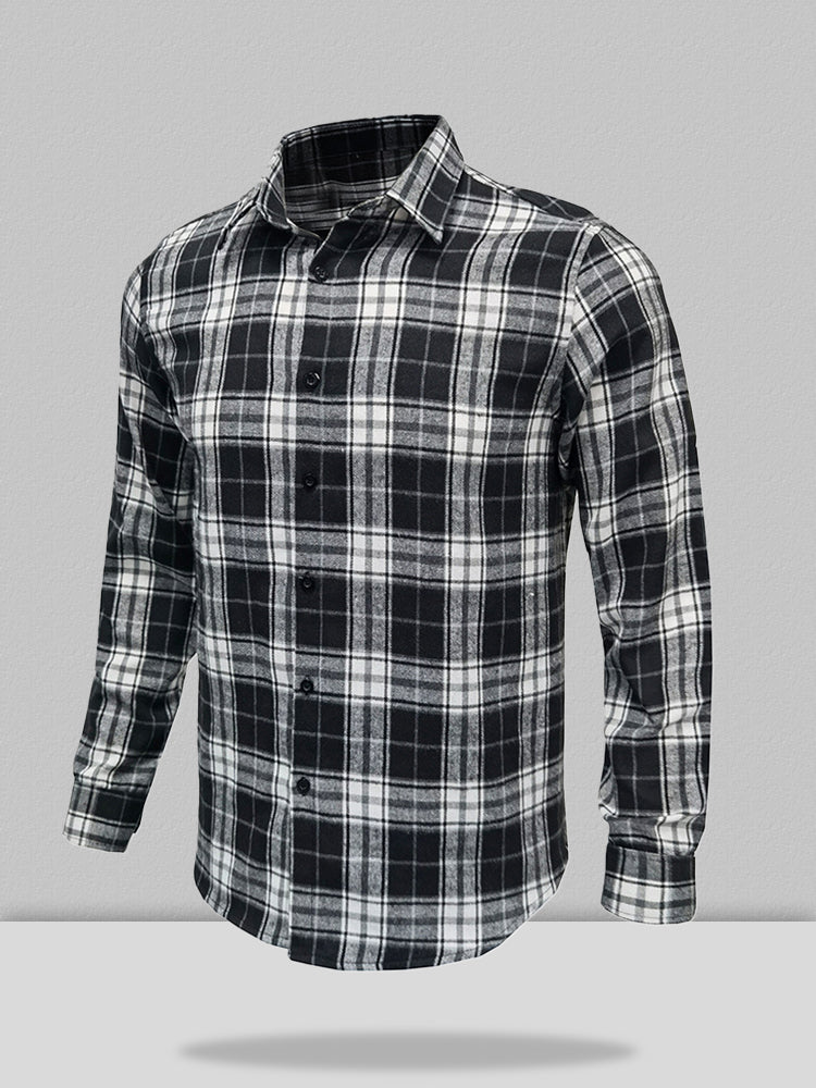 Coofandy cotton style plaid pattern long-sleeved shirt Shirts & Polos coofandystore 