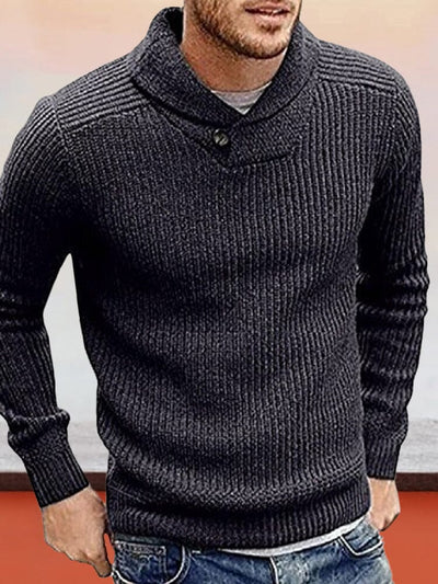 Solid Color Pullover Knitted Sweater Sweaters coofandystore Grey S 