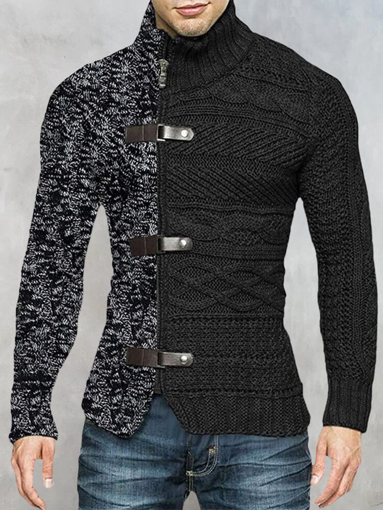 Two-Tone Zipper Sweater - Stylish and Casual | Coofandy Sweaters – COOFANDY