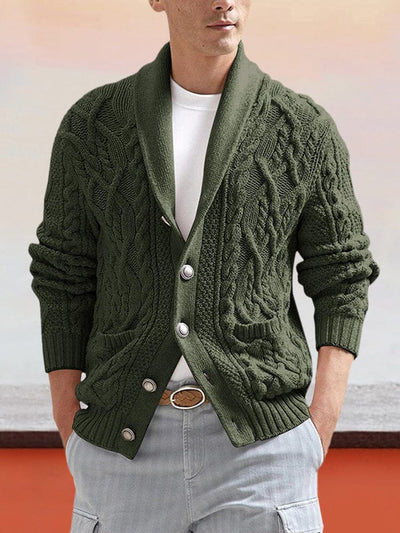 Slim Knitted Long-sleeved Cardigan Sweater Sweaters coofandystore Army Green M 