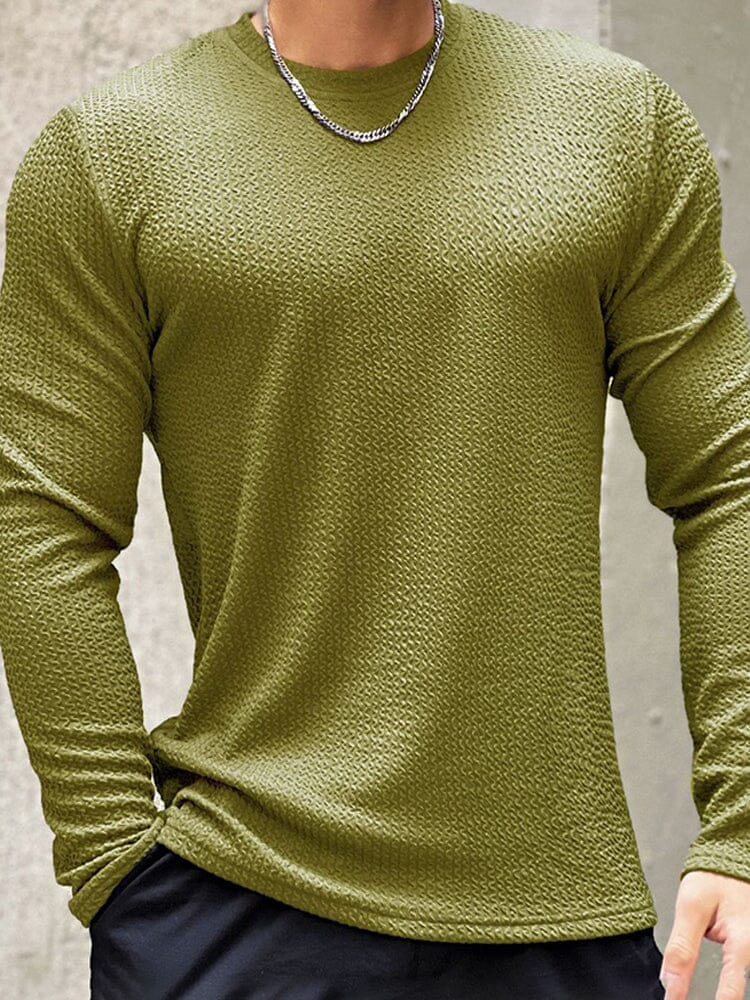 Knitted Long Sleeve Knit Sweater Sweaters coofandystore Army Green M 