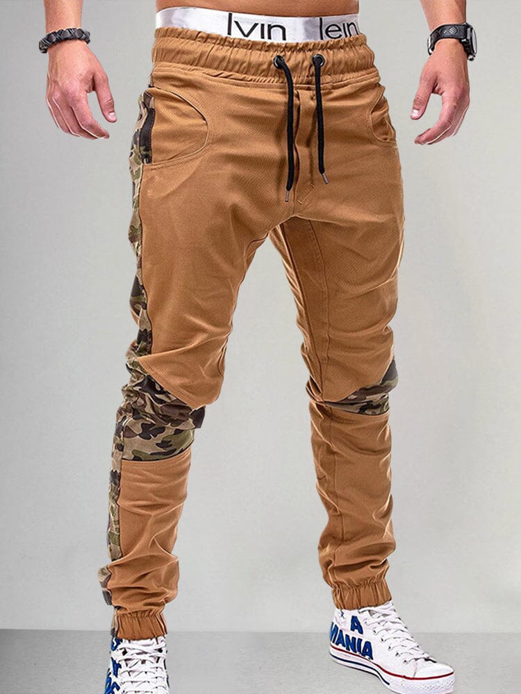 Splicing Camouflage Elastic Waist Drawstring Pants Pants coofandystore 