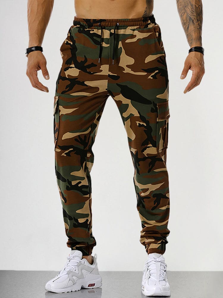 Splicing Camouflage Sports Fitness Pants Pants coofandystore Army Green S 