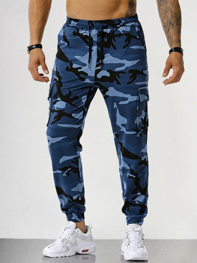 Splicing Camouflage Sports Fitness Pants Pants coofandystore Navy Blue S 