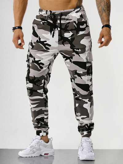 Splicing Camouflage Sports Fitness Pants Pants coofandystore Grey S 