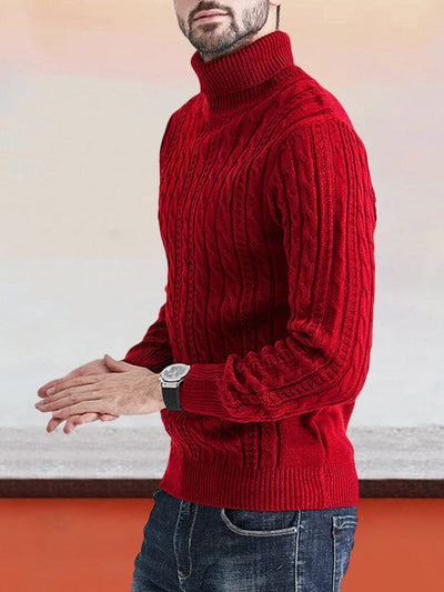Solid Color Pullover Knit Sweater Sweaters coofandy 