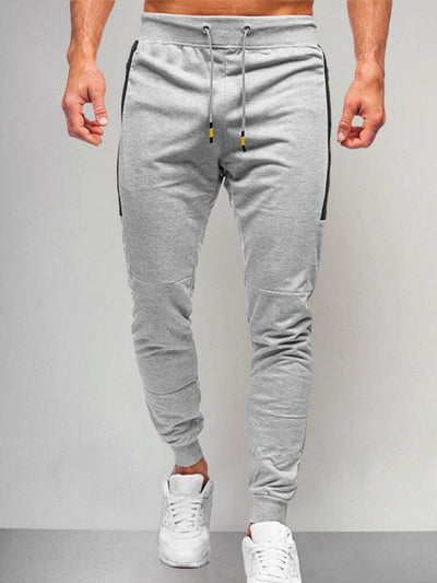 Straight Casual Drawstring Pants Pants coofandystore Grey S 