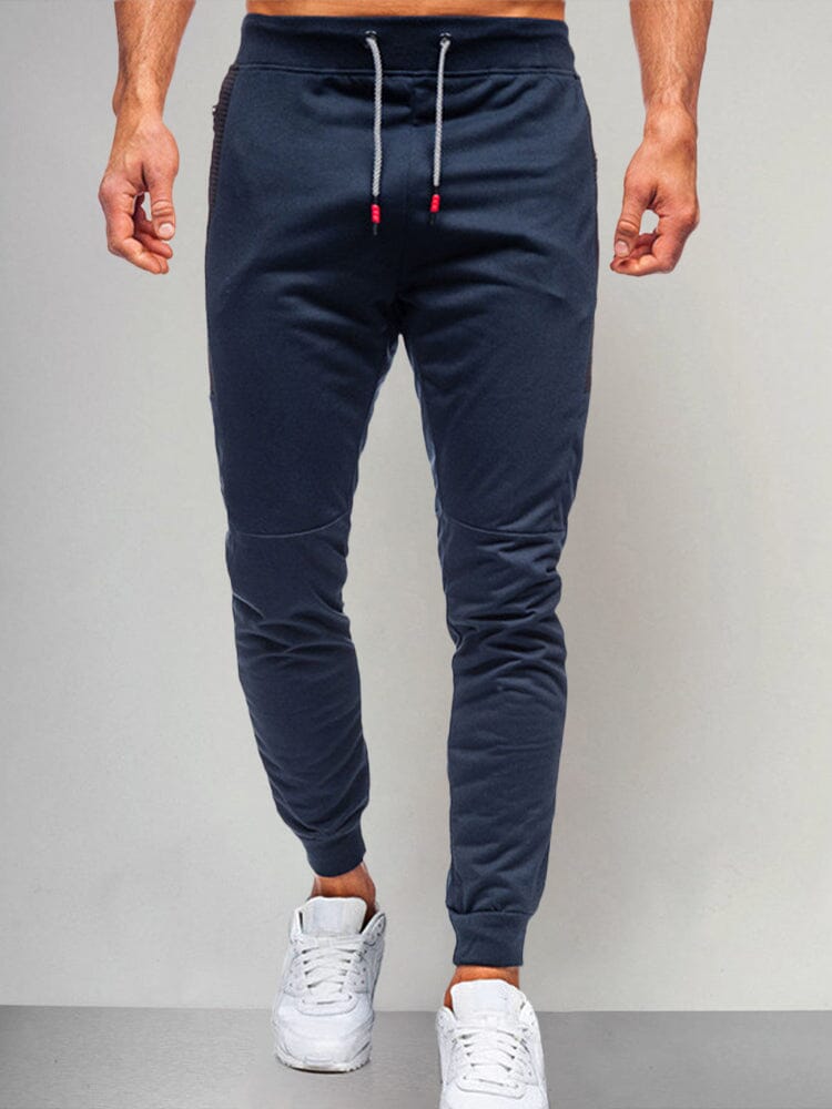 Straight Casual Drawstring Pants Pants coofandystore Navy Blue S 