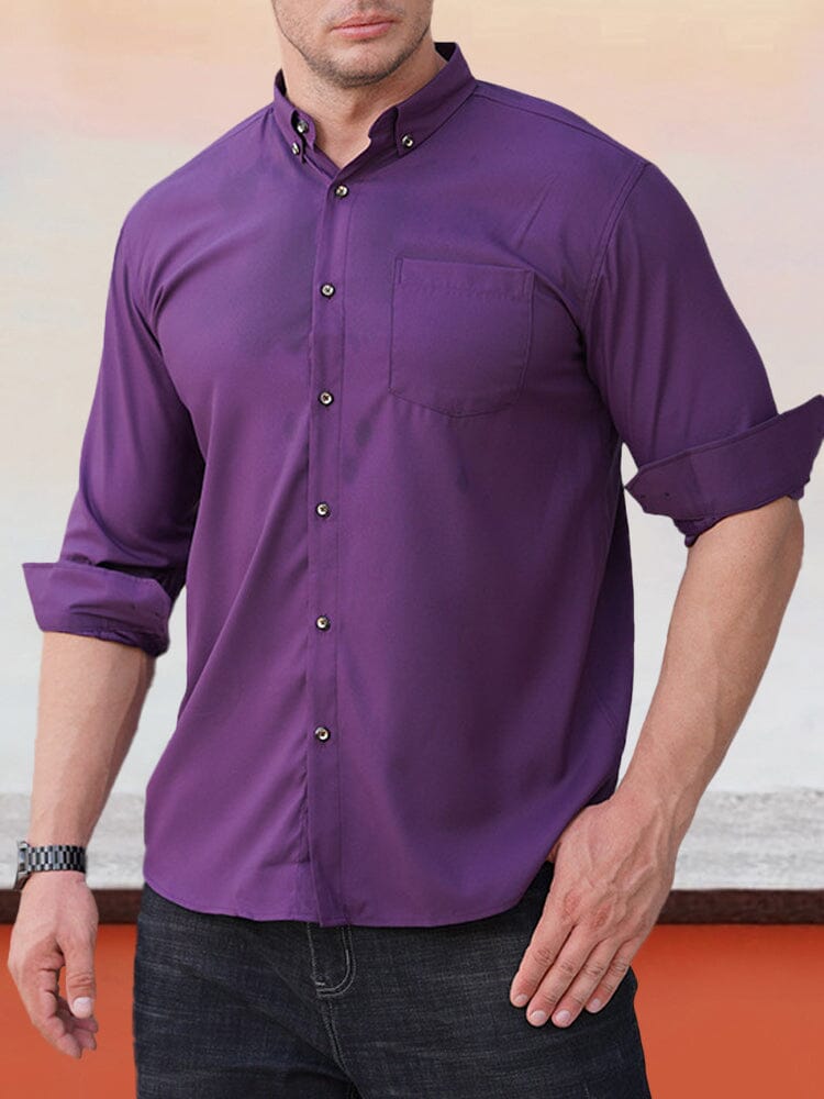 Casual Loose-fitting Oversized Long-sleeve Shirt Shirts & Polos coofandystore 