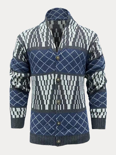 Geometric Graphic Sweater Coat Sweaters coofandystore 