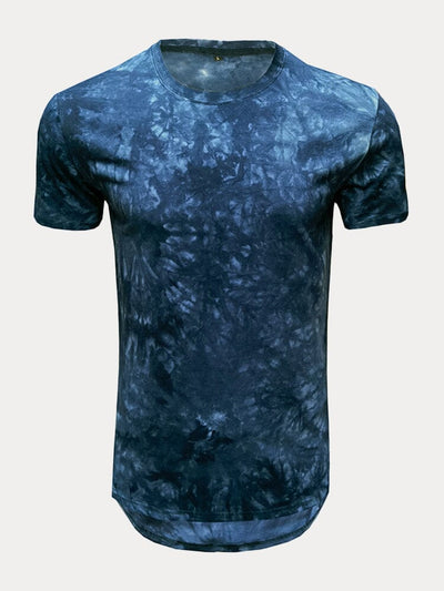 Tie dye Cotton T shirt T-Shirt coofandystore Dark Blue S 
