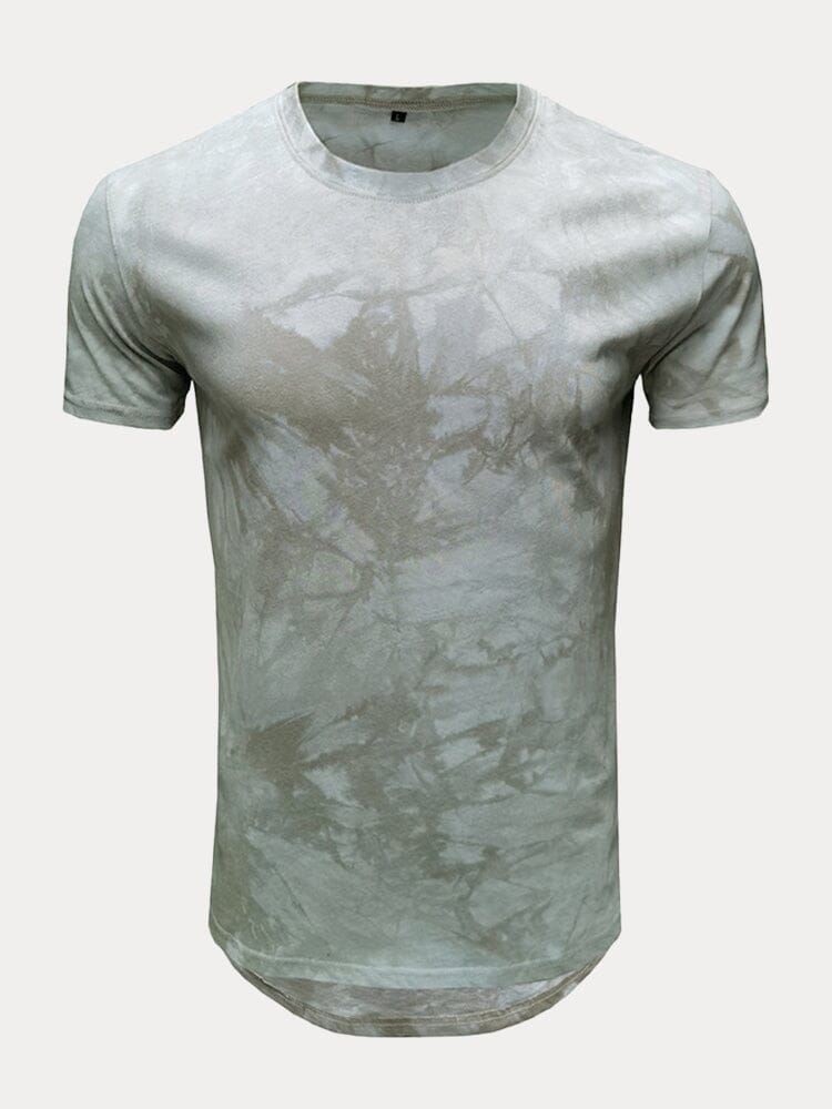 Tie dye Cotton T shirt T-Shirt coofandystore Grey White S 