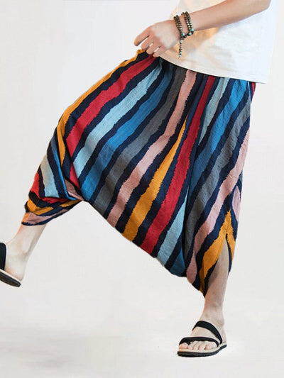 Trendy Stripe Linen Pants Pants coofandystore 