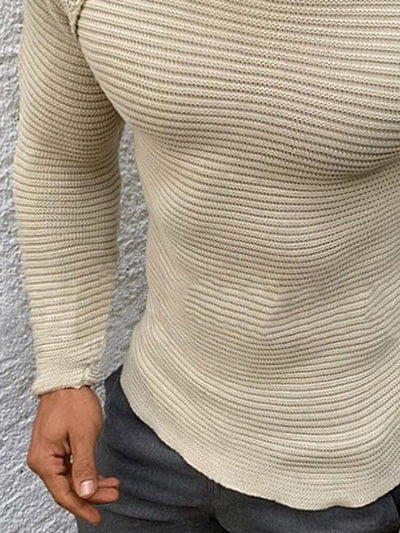 Round Neck Striped Bottoming Knit Shirt Sweaters coofandystore 