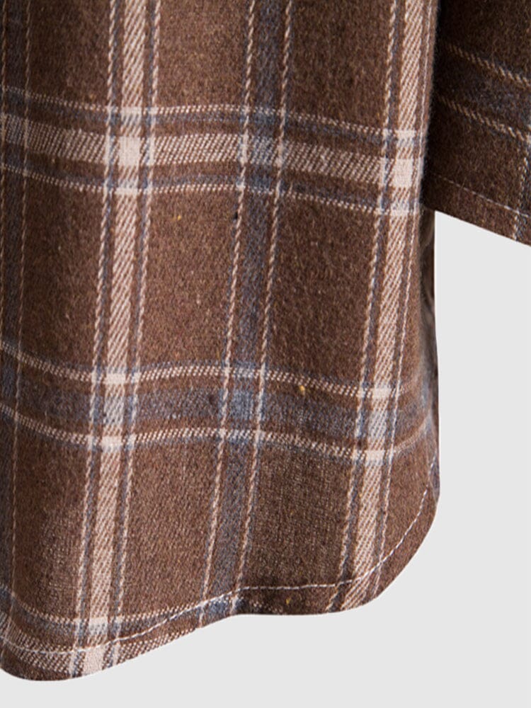 Plaid Fashion Loose Size Flannelette Shirt Coat coofandystore 