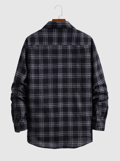 Plaid Fashion Loose Size Flannelette Shirt Coat coofandystore 
