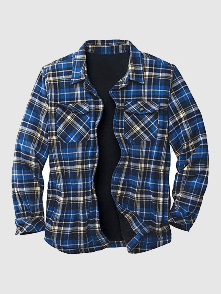Casual Flannelette Shirt Shirts & Polos coofandystore Blue S 
