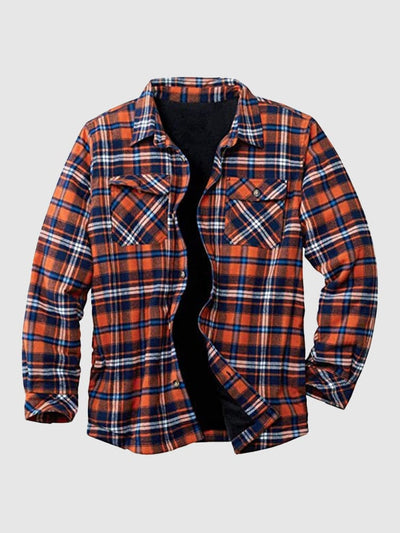 Casual Flannelette Shirt Shirts & Polos coofandystore Orange S 