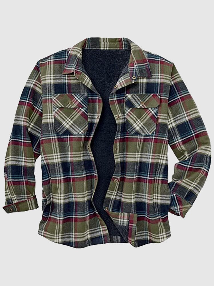 Casual Flannelette Shirt Shirts & Polos coofandystore Green S 