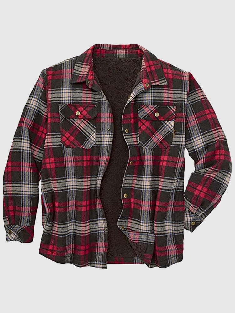 Casual Flannelette Shirt Shirts & Polos coofandystore Red S 