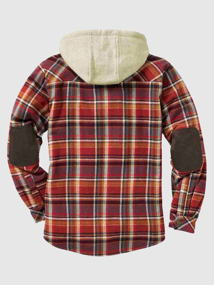 Plaid Flannelette Hooded Jacket Jackets coofandystore 