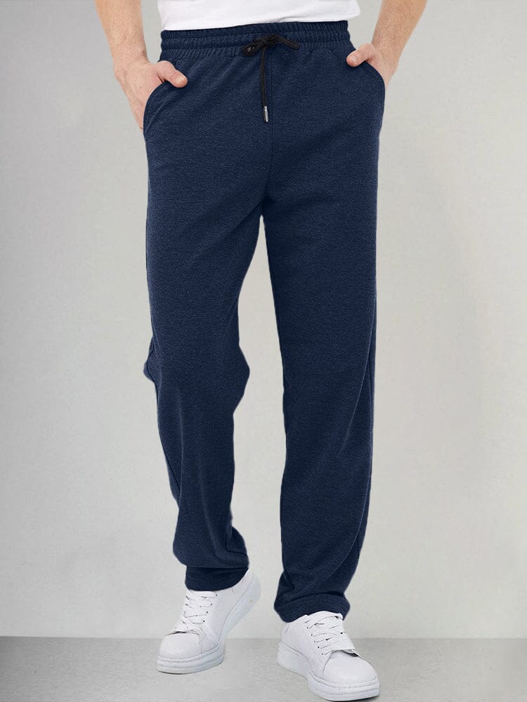 Classic Solid Casual Pants Pants coofandystore Navy Blue M 