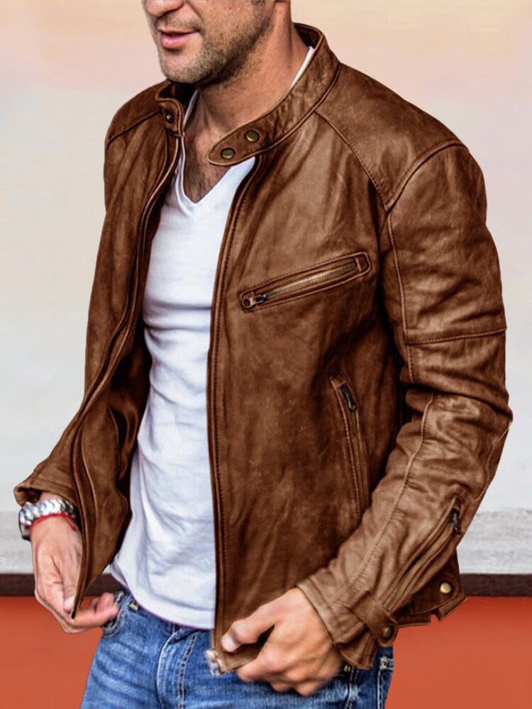 Stylish PU Leather Jacket - Coofandy | Casual & Comfortable – coofandy