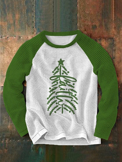 Christmas Tree Round Neck Pullover Sweatshirt Sweaters coofandystore Green S 