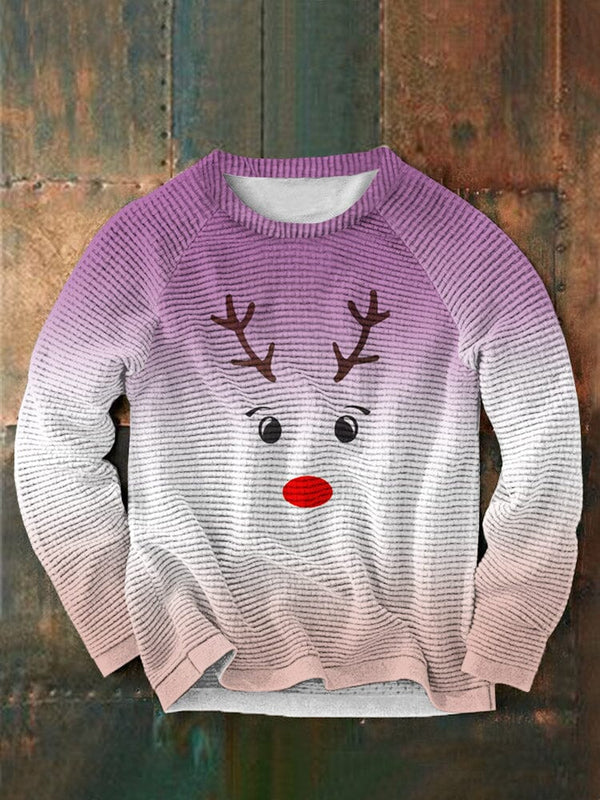 Christmas Graphic Round Neck Pullover Sweatshirt Sweaters coofandystore Pink S 