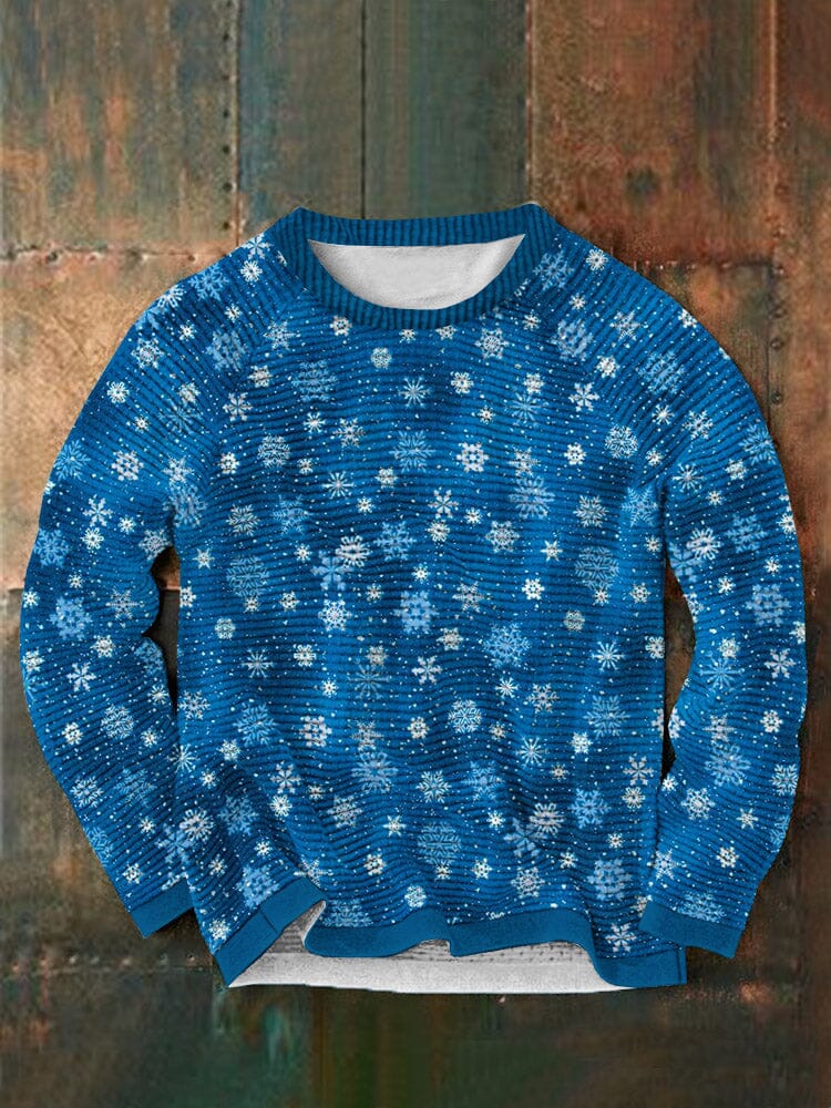 Christmas Snow Graphic Pullover Sweatshirt Sweaters coofandystore Blue S 
