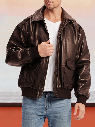Vintage Leather PU Jacket Jackets coofandystore 