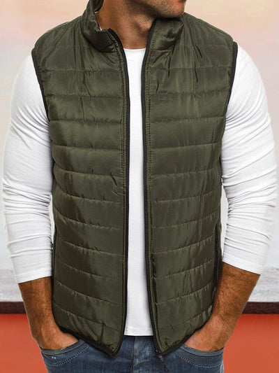 Stand Collar Warm Vest Vest coofandystore Army Green S 