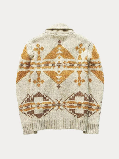Lapel Neck Graphic Sweater Coat Sweaters coofandystore 
