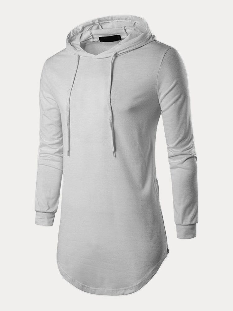 Hooded Long Sleeve Hoodie Hoodies coofandystore Light Grey S 