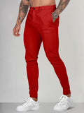Outdoor Slim Straight Work pants Pants coofandystore Red M 