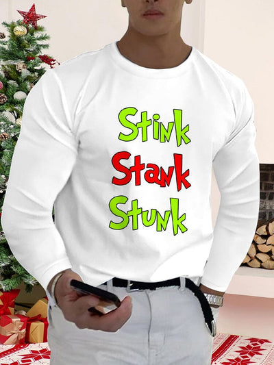 Christmas Style Words Printed Shirt Shirts & Polos coofandystore White S 