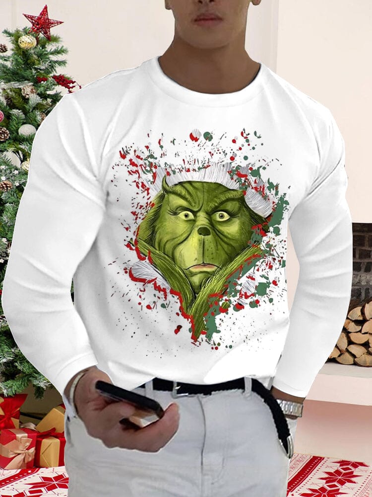 Christmas Cartoon Long Sleeve Shirt Shirts & Polos coofandystore White S 